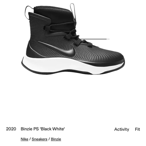 Nike Black and White High-Top Sneakers - Picture 5 of 5